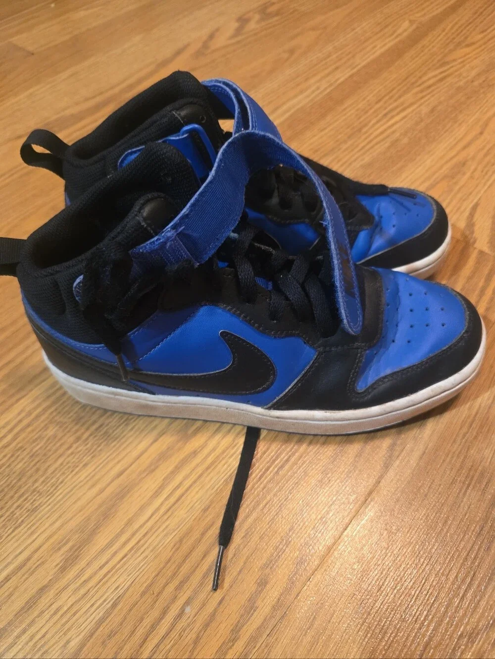Nike Kids Blue and Black High-Top Sneakers